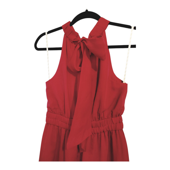 Lilly Pulitzer Marleen Cotton Silk Halter Midi Dress Poinsettia Red Nwt Size 2 - Picture 11 of 16